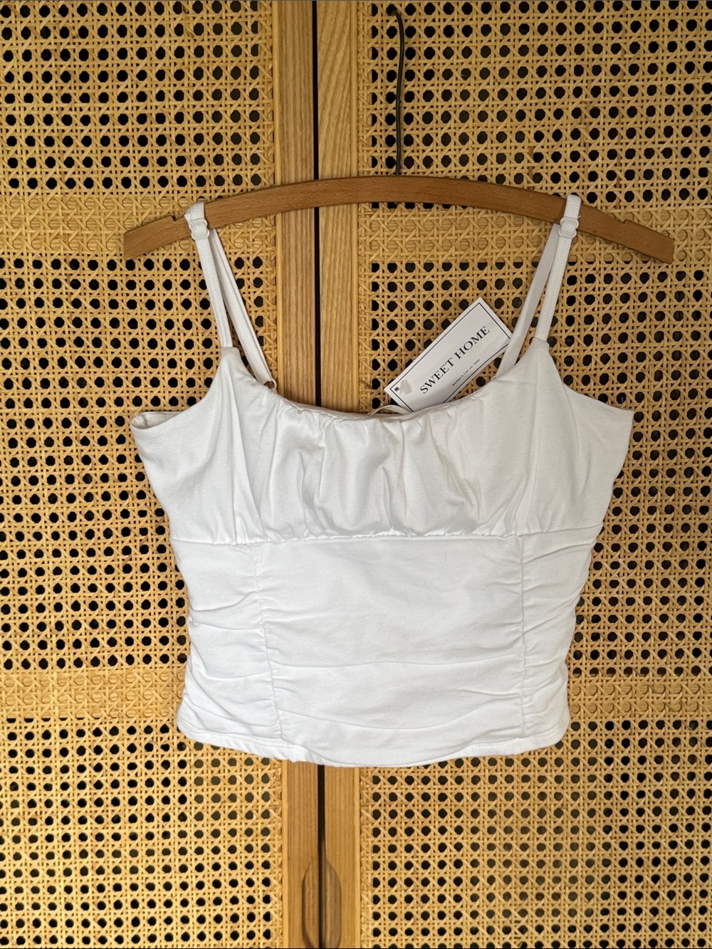 White Ruched Tank